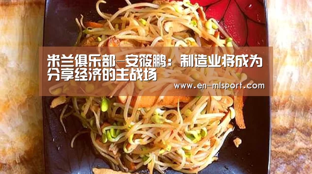 米兰俱乐部-安筱鹏:制造业将成为分享经济的主战场(图2) 米兰体育新闻